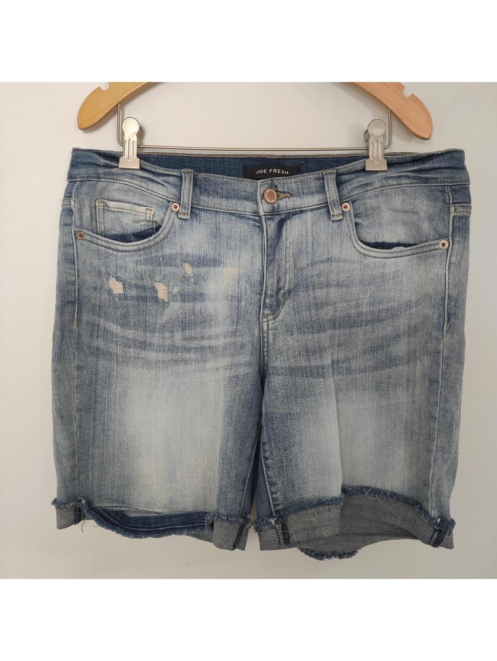 Joe Fresh Light Blue Distressed Denim Jean Shorts